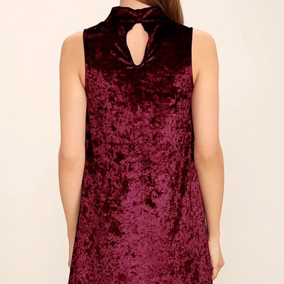 Lulus Dream of Decadence Burgundy Velvet Swing Dress - Picture 7 of 7